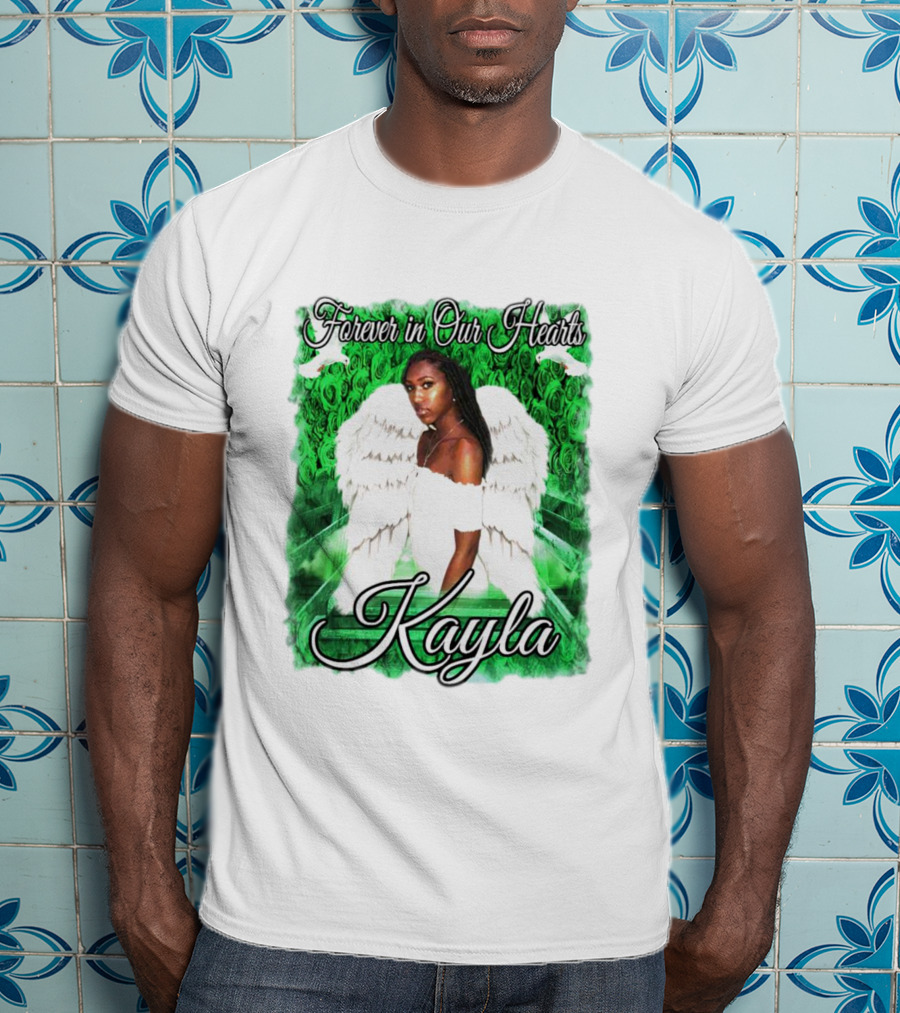 Forever In Our Hearts Kayla Angel Wings And Green T-Shirt