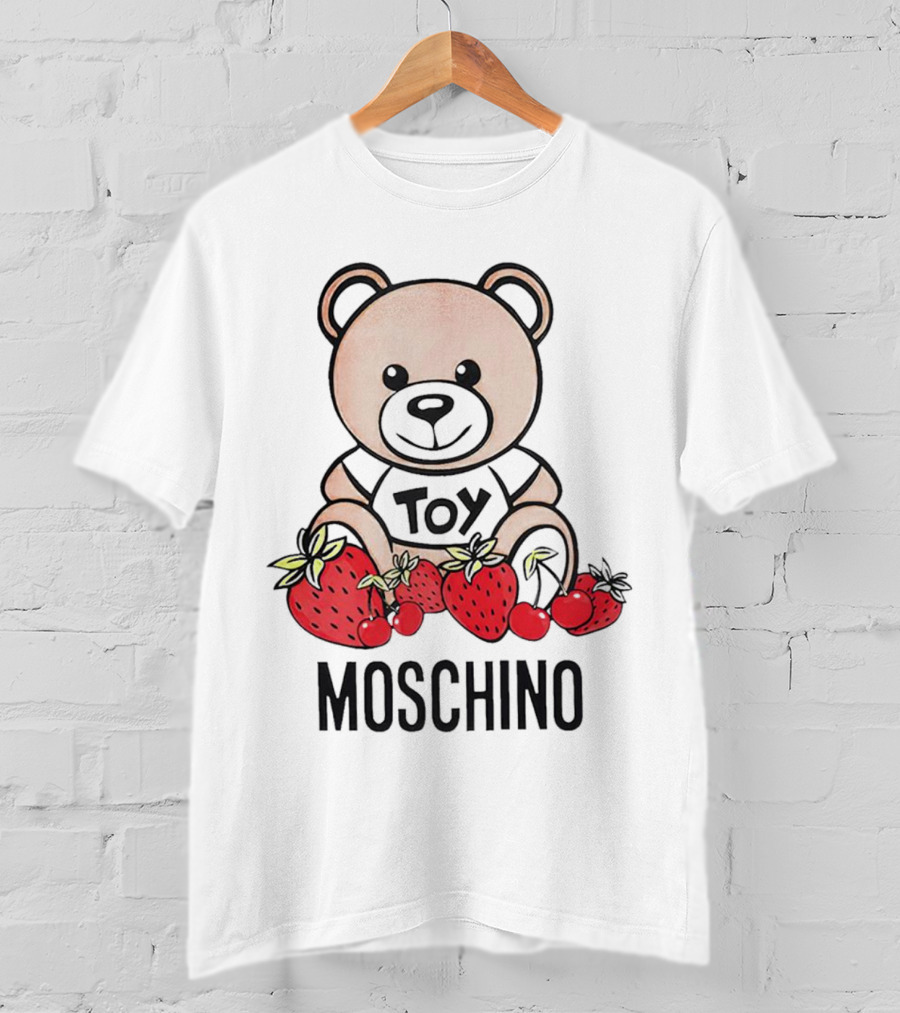 MOSCHINO Toy Bear With Strawberries T-Shirt