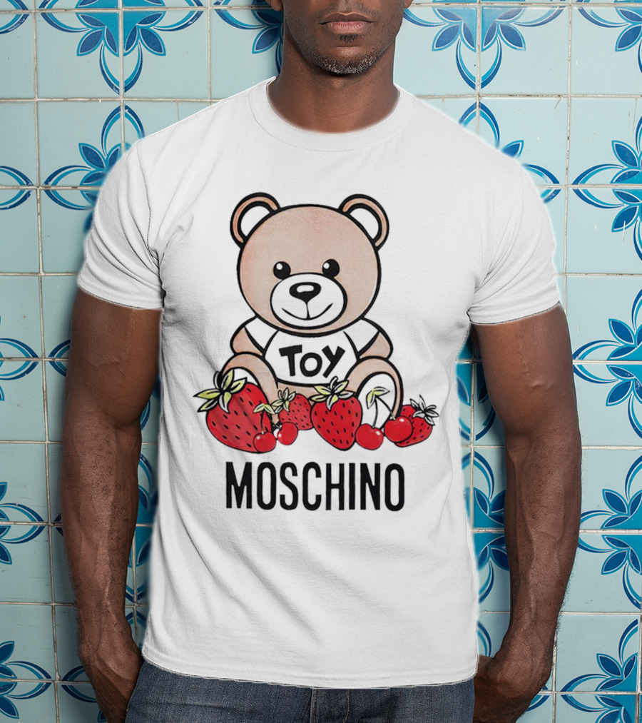 MOSCHINO Toy Bear With Strawberries T-Shirt