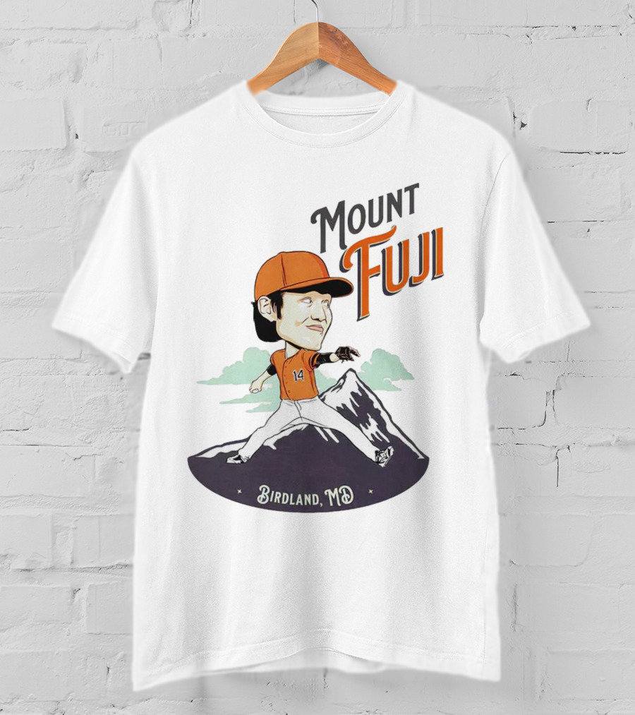 Mount Fuji Birdland MD Baseball Cartoon Character T-Shirt