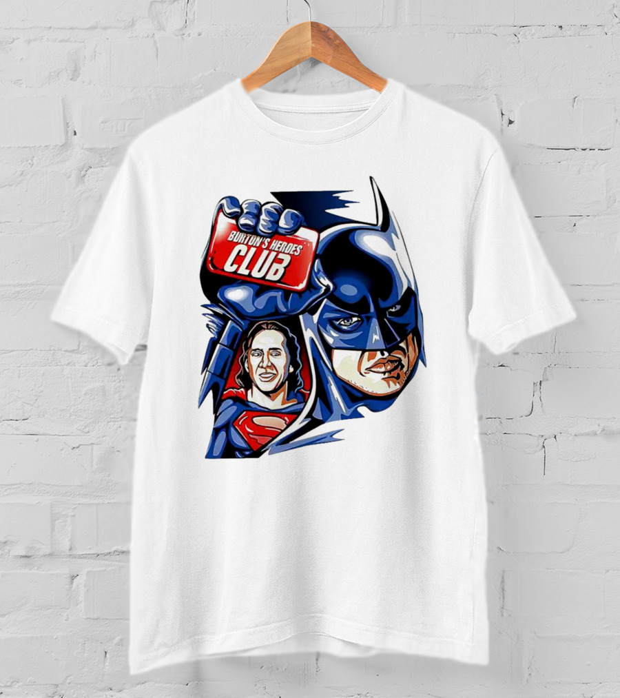 Burton's Heroes Club: Batman Fight Club Featuring Nicolas Cage As Superman T-Shirt