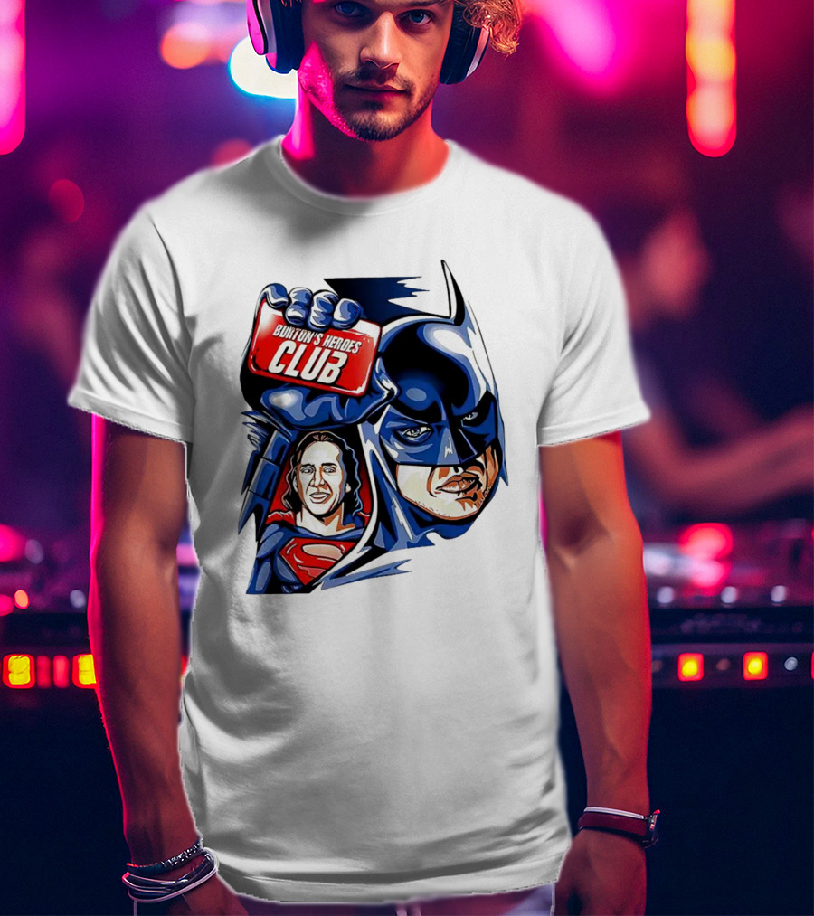 Burton's Heroes Club: Batman Fight Club Featuring Nicolas Cage As Superman T-Shirt