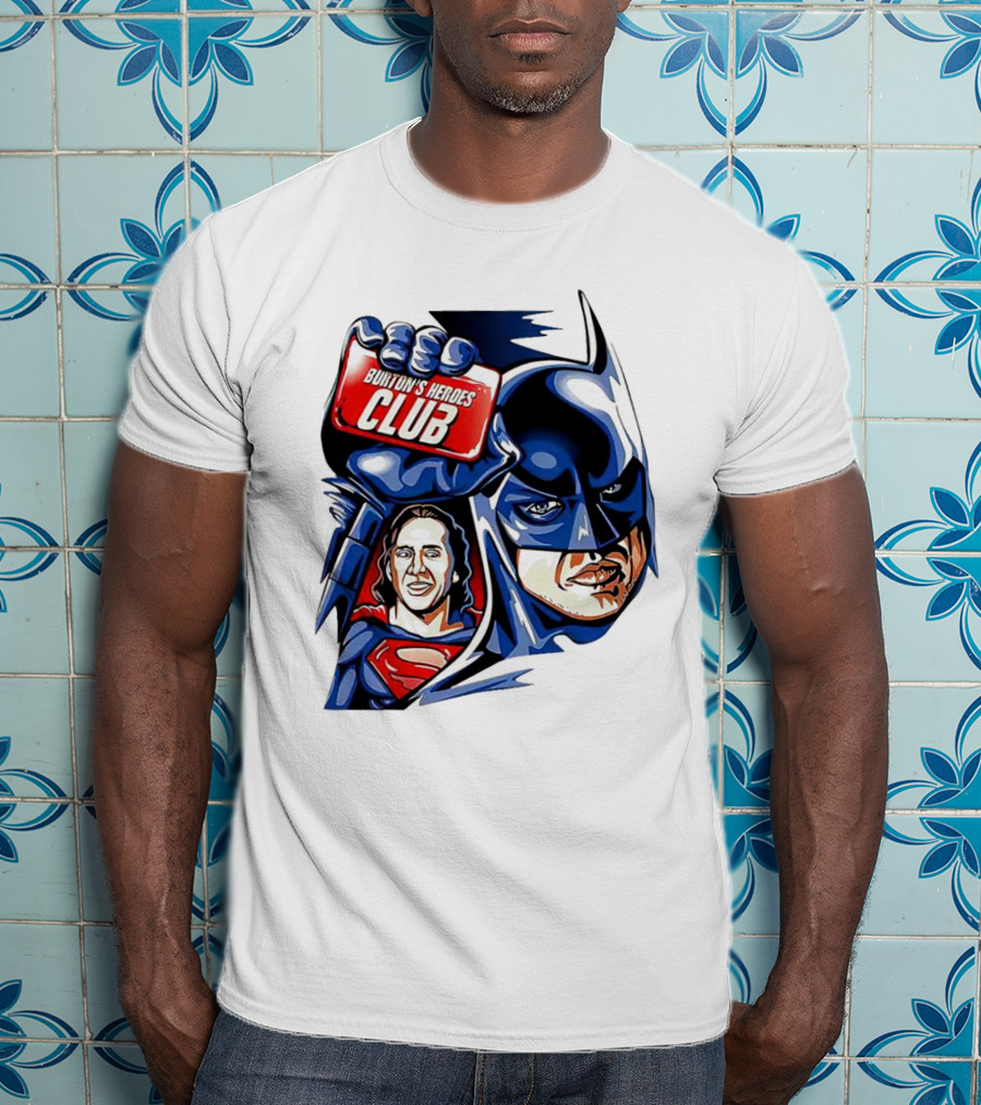 Burton's Heroes Club: Batman Fight Club Featuring Nicolas Cage As Superman T-Shirt