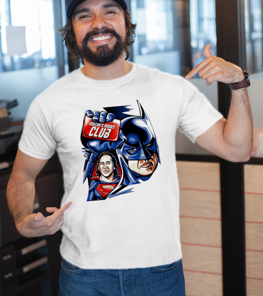 Burton's Heroes Club: Batman Fight Club Featuring Nicolas Cage As Superman T-Shirt