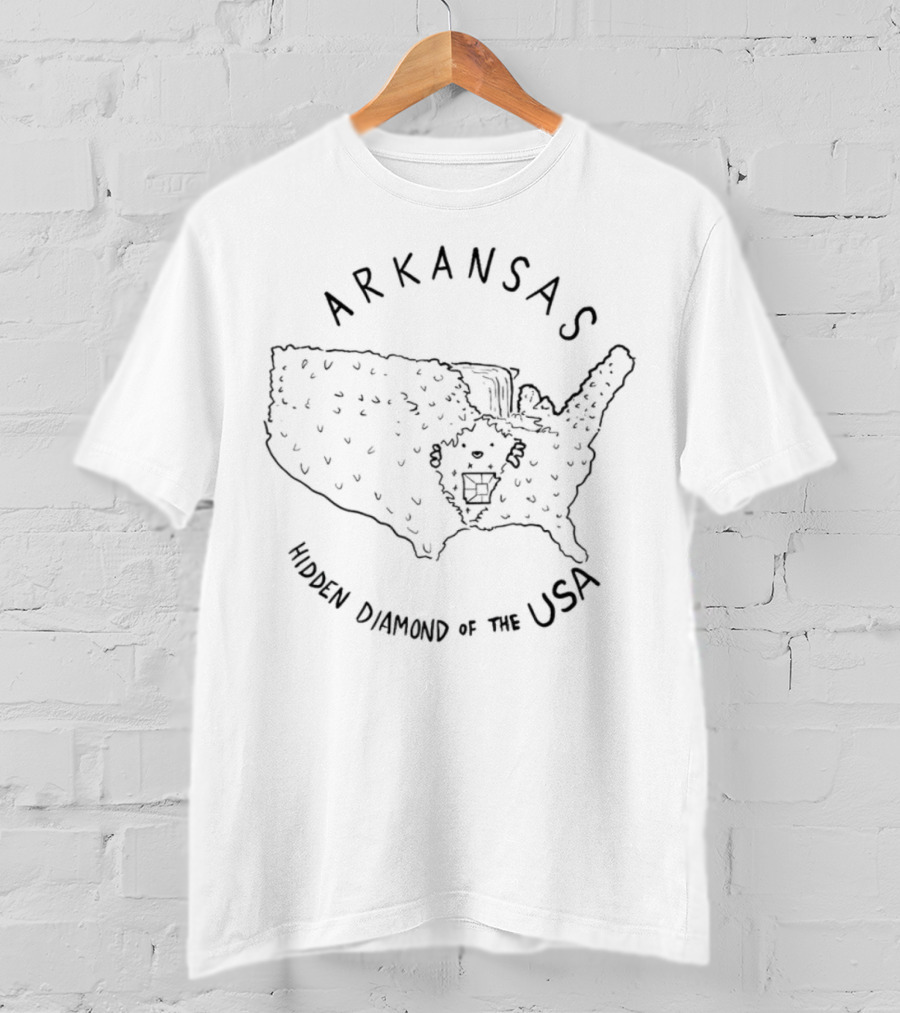 Arkansas Hidden Diamond Of The USA Map T-Shirt