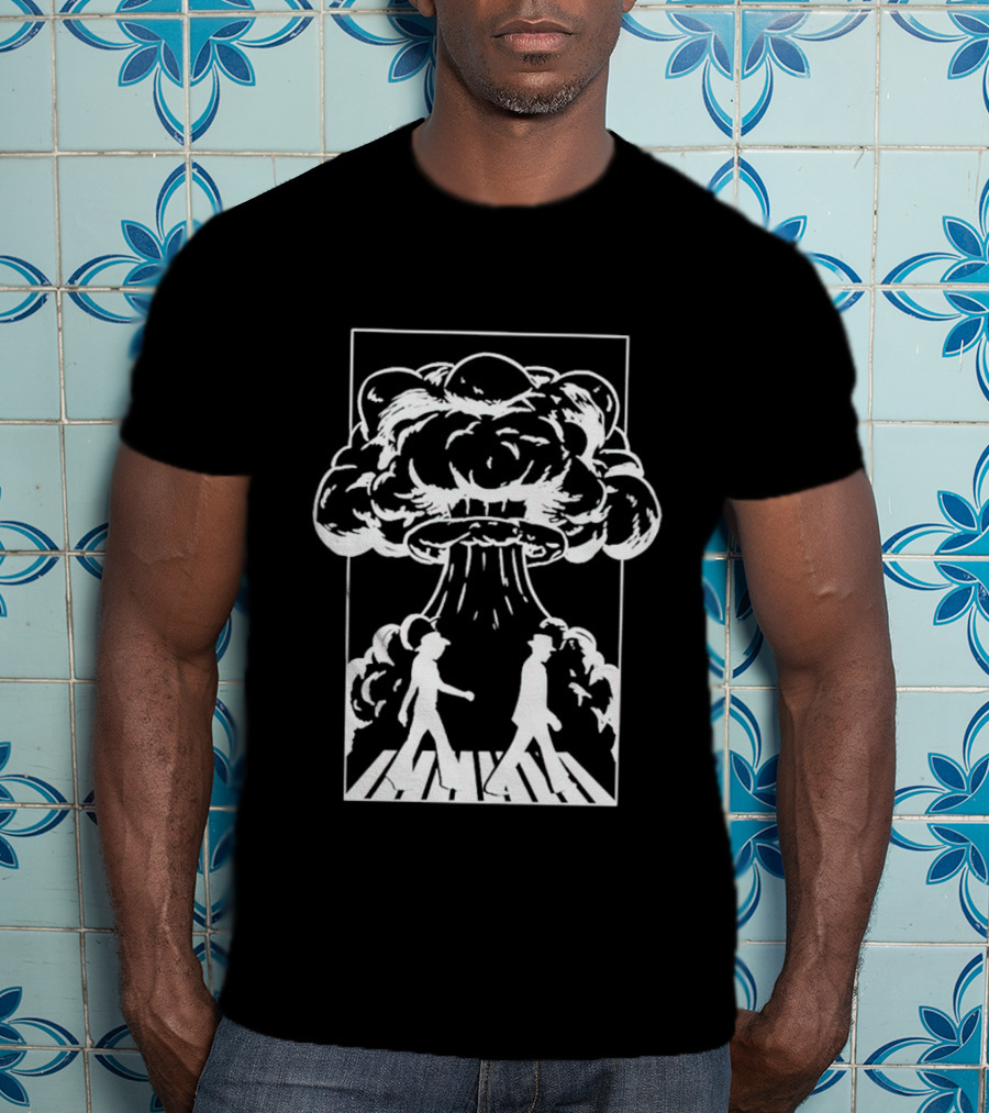 Barbenheimer Road Barbie Abbey Explosion Crossing T-Shirt