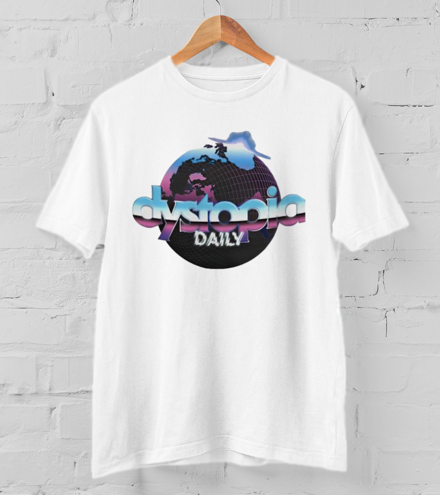 Daniel Howell Dystopia Daily Retro Futuristic Globe T-Shirt