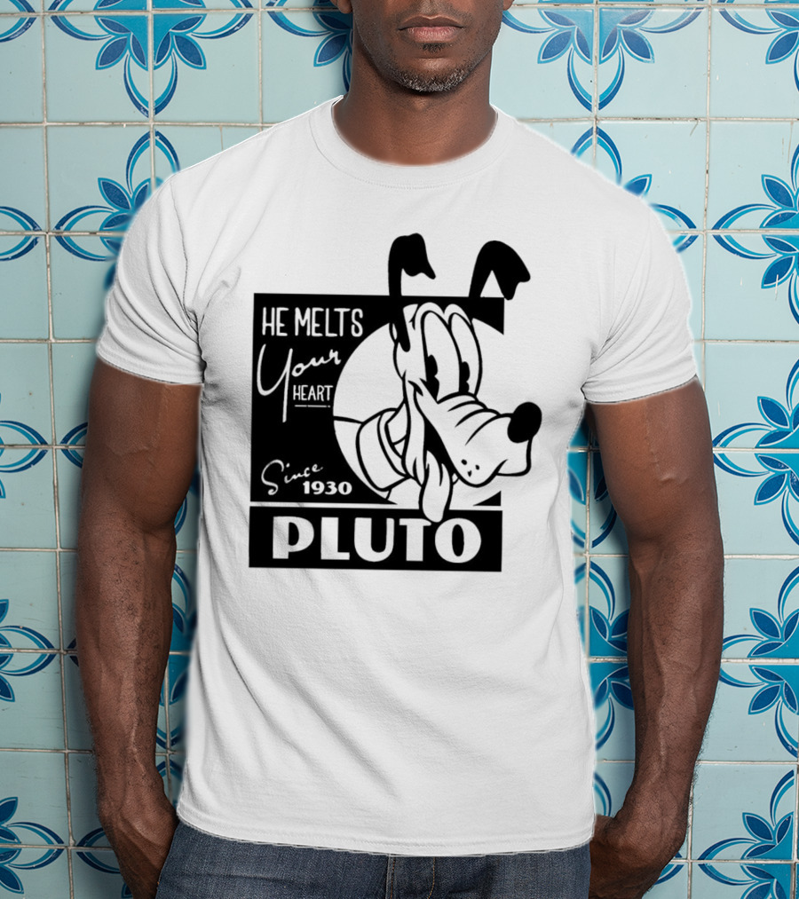 Pluto He Melts Your Heart Since 1930 T-Shirt