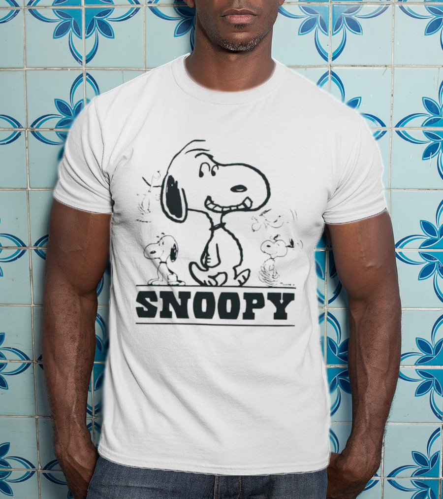 Peanuts Snoopy Sketch Montage T-Shirt