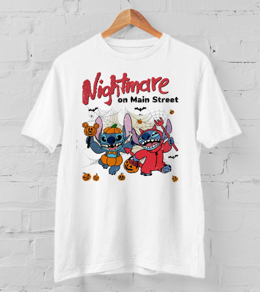 Nightmare On Main Street Halloween Disney Stitch T-Shirt