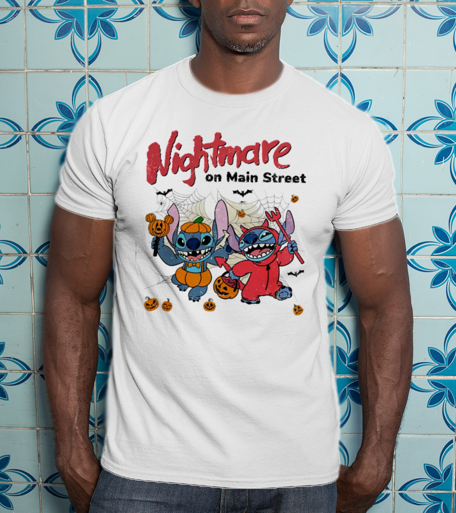 Nightmare On Main Street Halloween Disney Stitch T-Shirt