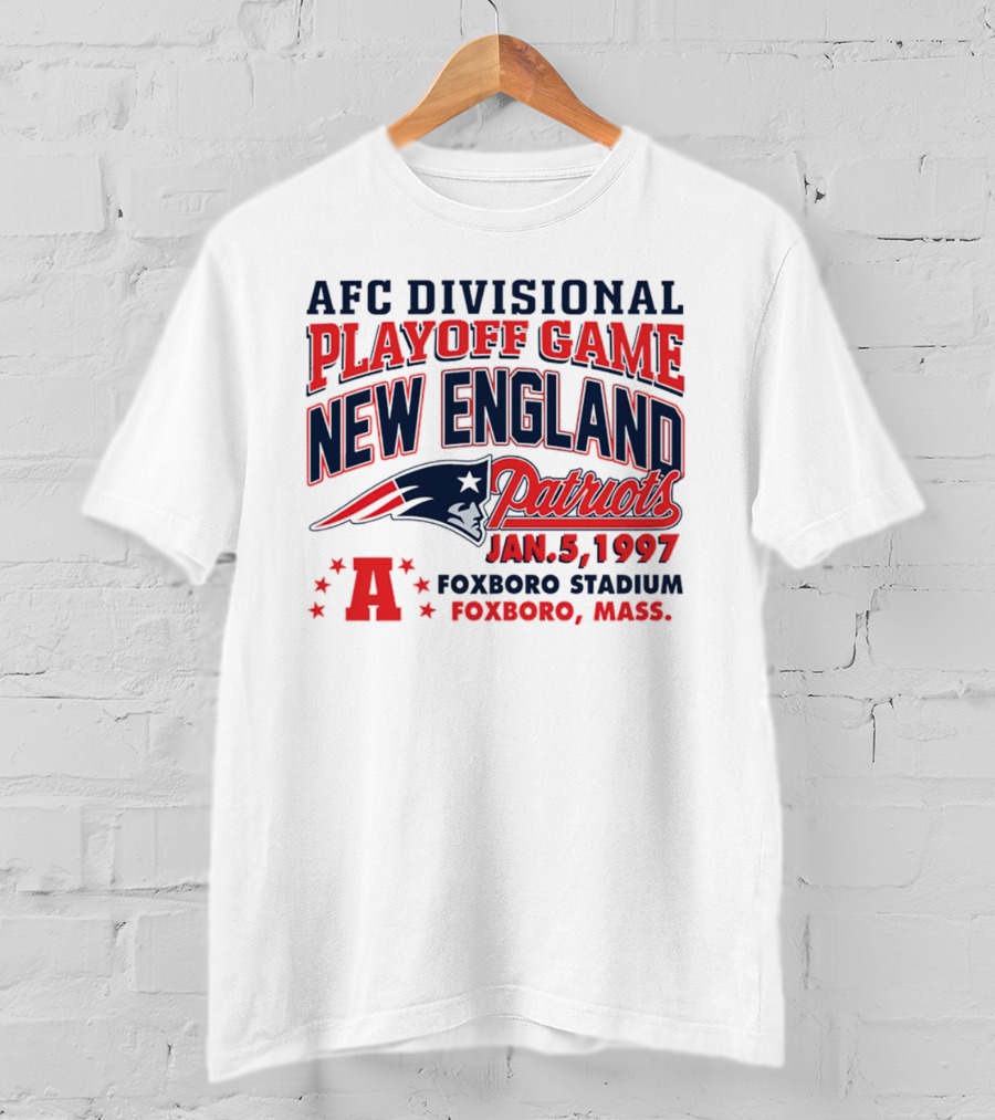 AFC Divisional Playoff Game New England Patriots January 5 1997 Foxboro Stadium Foxboro Mass T-Shirt