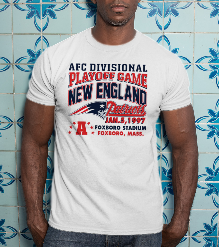AFC Divisional Playoff Game New England Patriots January 5 1997 Foxboro Stadium Foxboro Mass T-Shirt