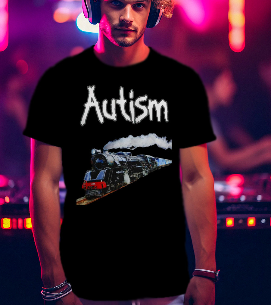 Autism Locomotive Journey 1275 Steam Engine T-Shirt