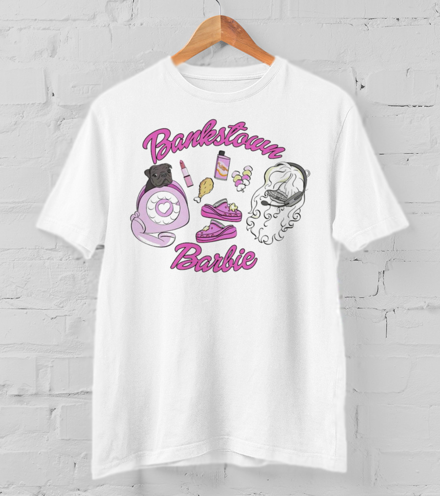 Bankstown Barbie Pug Retro Phone Makeup Chicken Crocs Headset T-Shirt