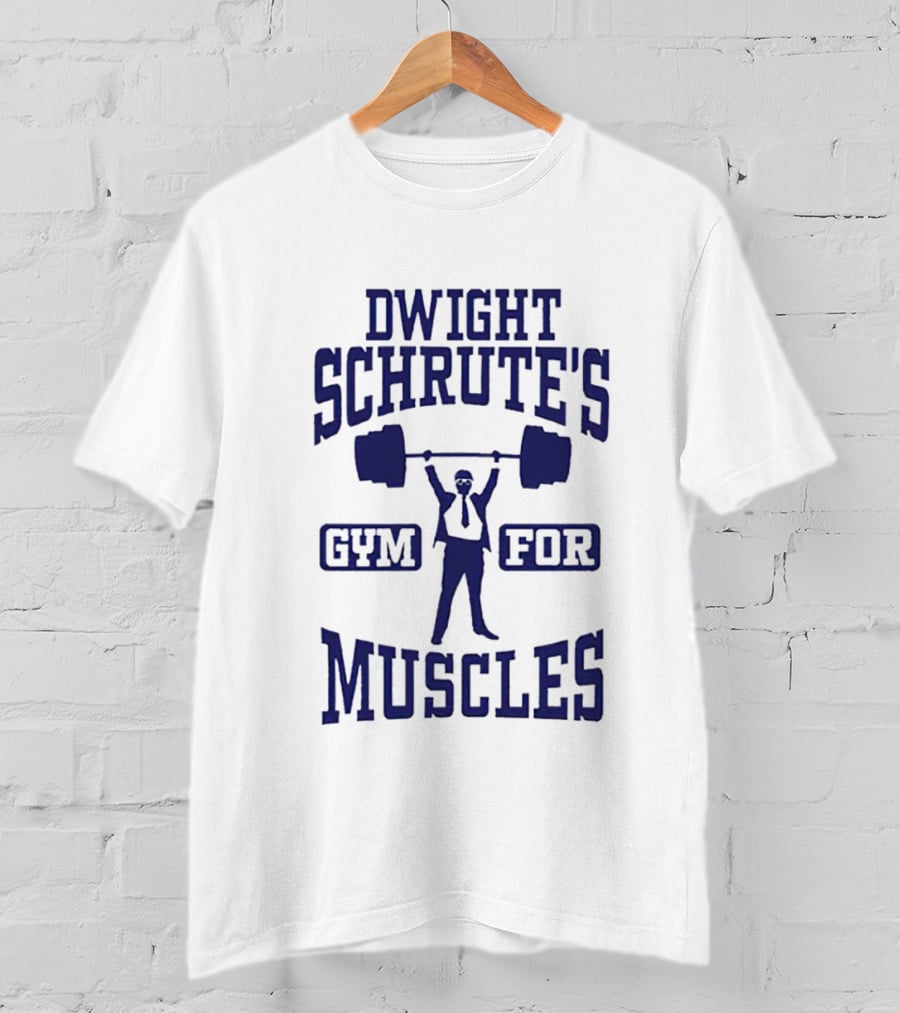 Dwight Schrute's Gym For Muscles Weightlifting Icon Fitness T-Shirt