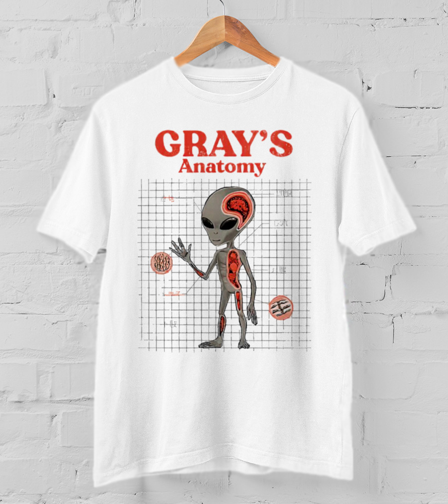 GRAY'S Anatomy Little Gray Man Vintage Kaiju T-Shirt