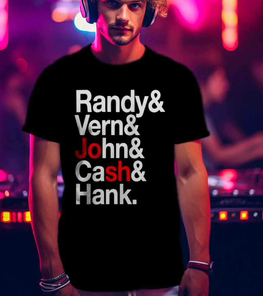Randy Vern John Cash Hank Country Music Icons T-Shirt