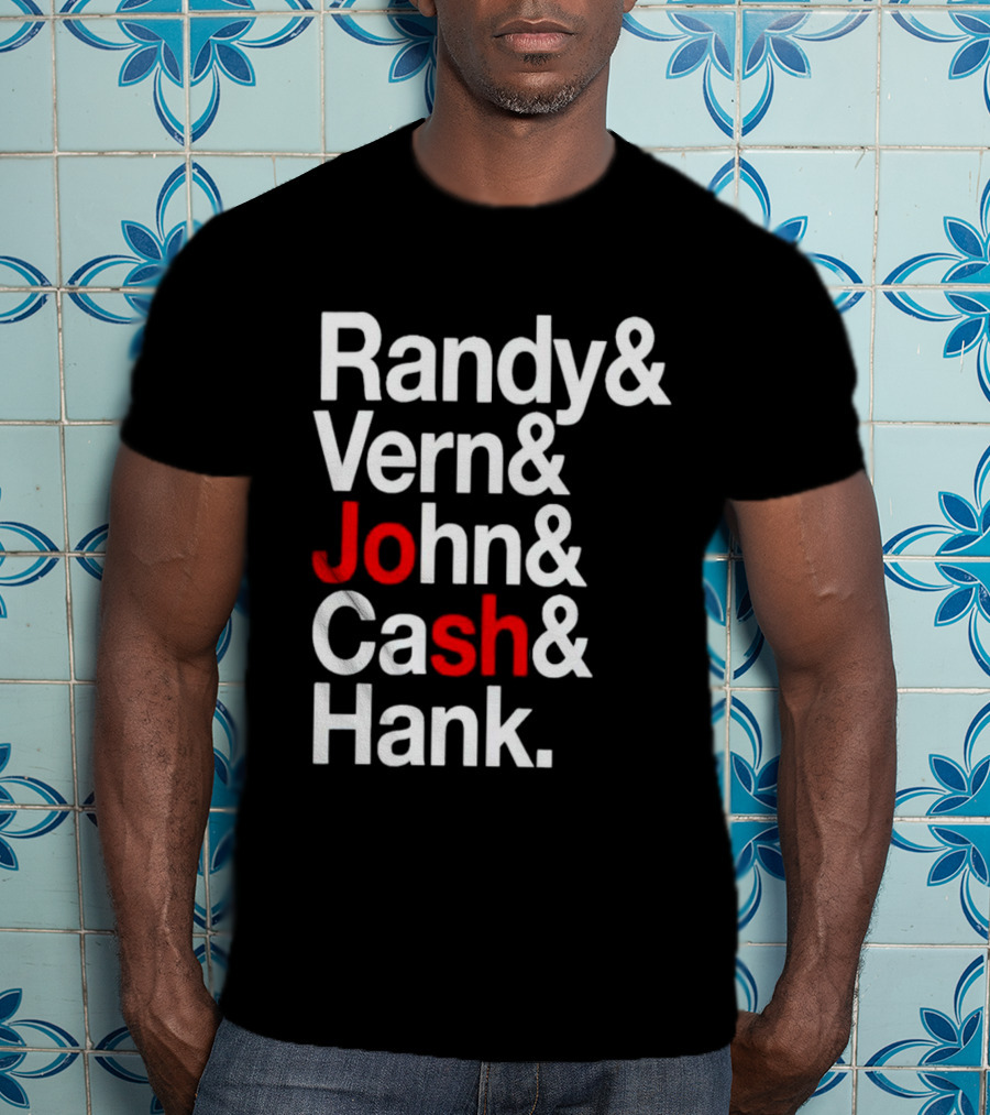 Randy Vern John Cash Hank Country Music Icons T-Shirt
