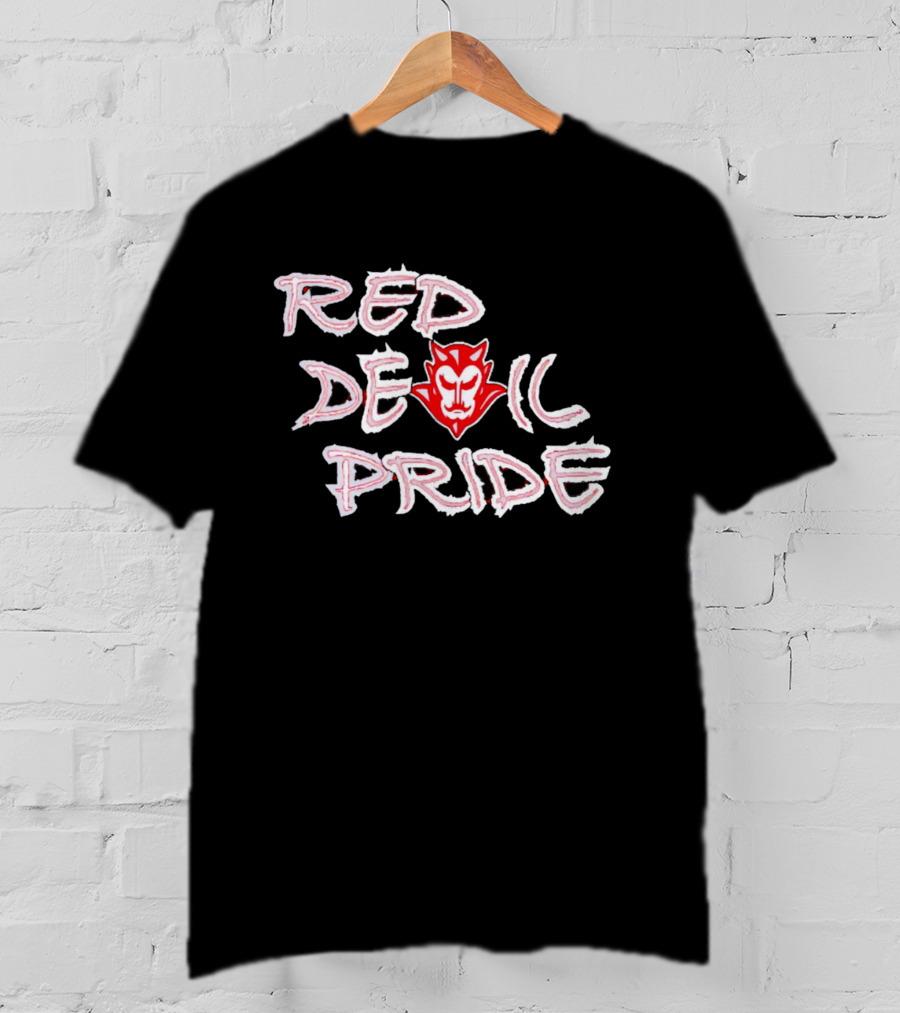 Red Devil Pride Iconic Symbol And Text T-Shirt
