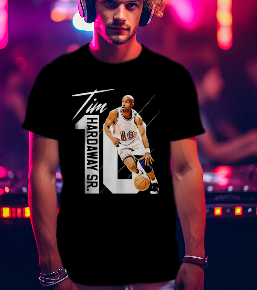 Tim Hardaway Sr. Basketball Number 10 Michigan Player T-Shirt