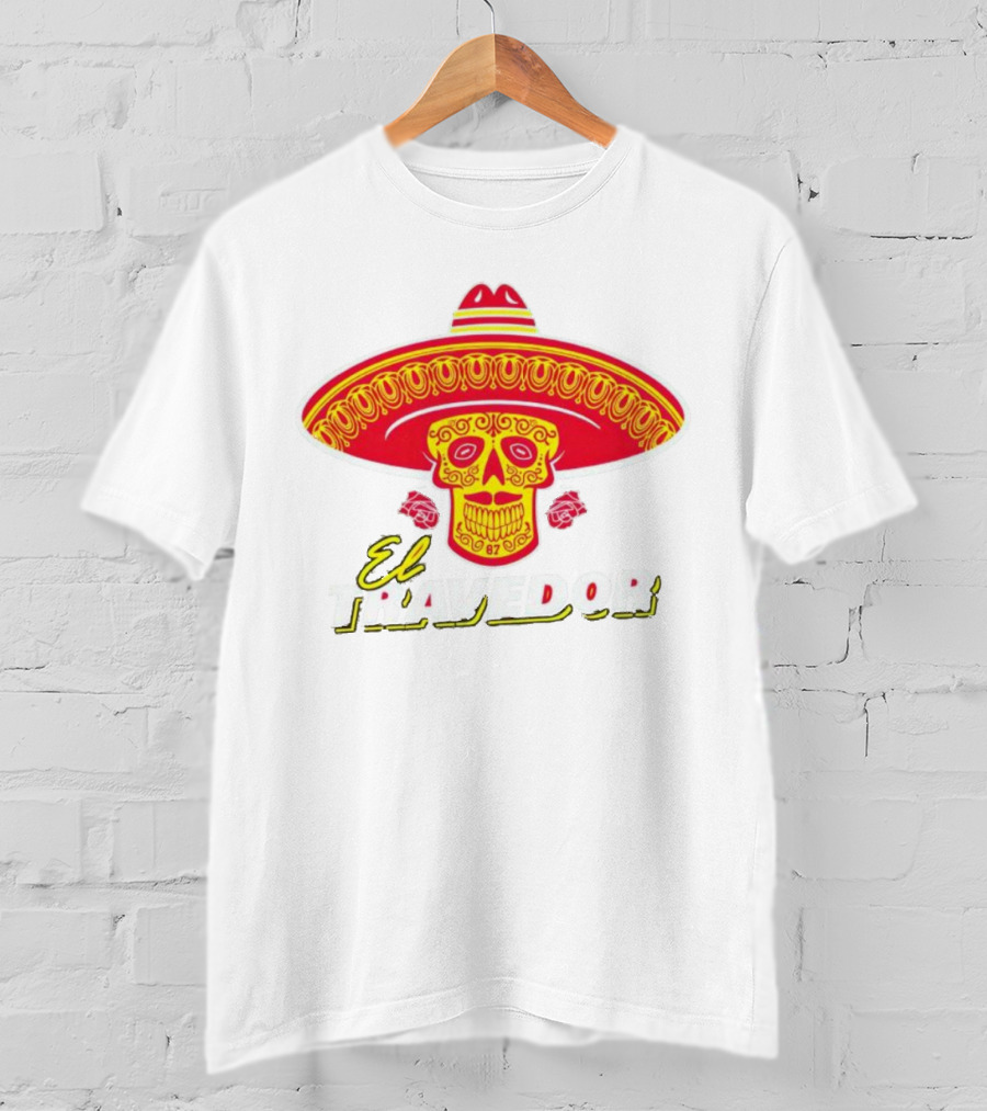 El Travedor Skull Sombrero Kansas City Football T-Shirt