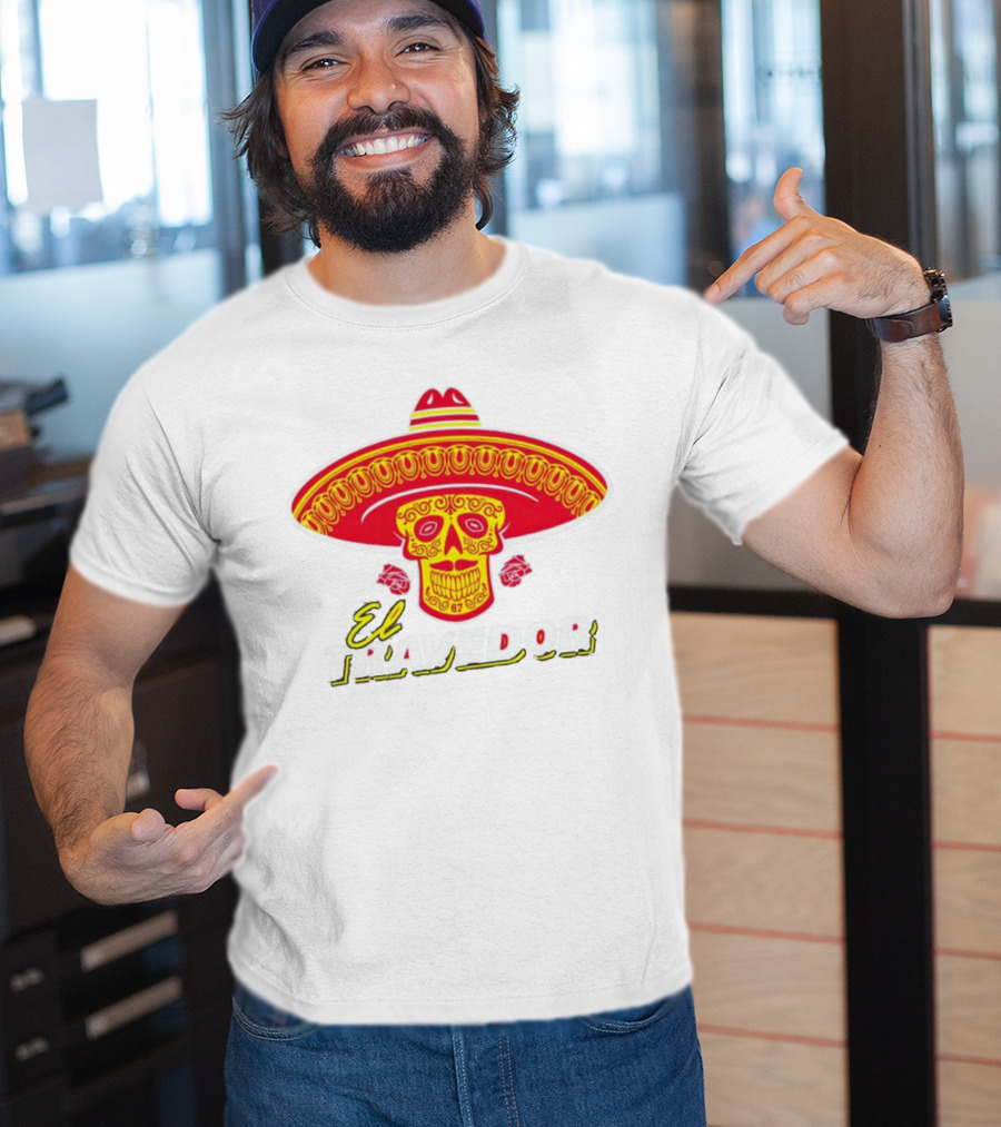 El Travedor Skull Sombrero Kansas City Football T-Shirt