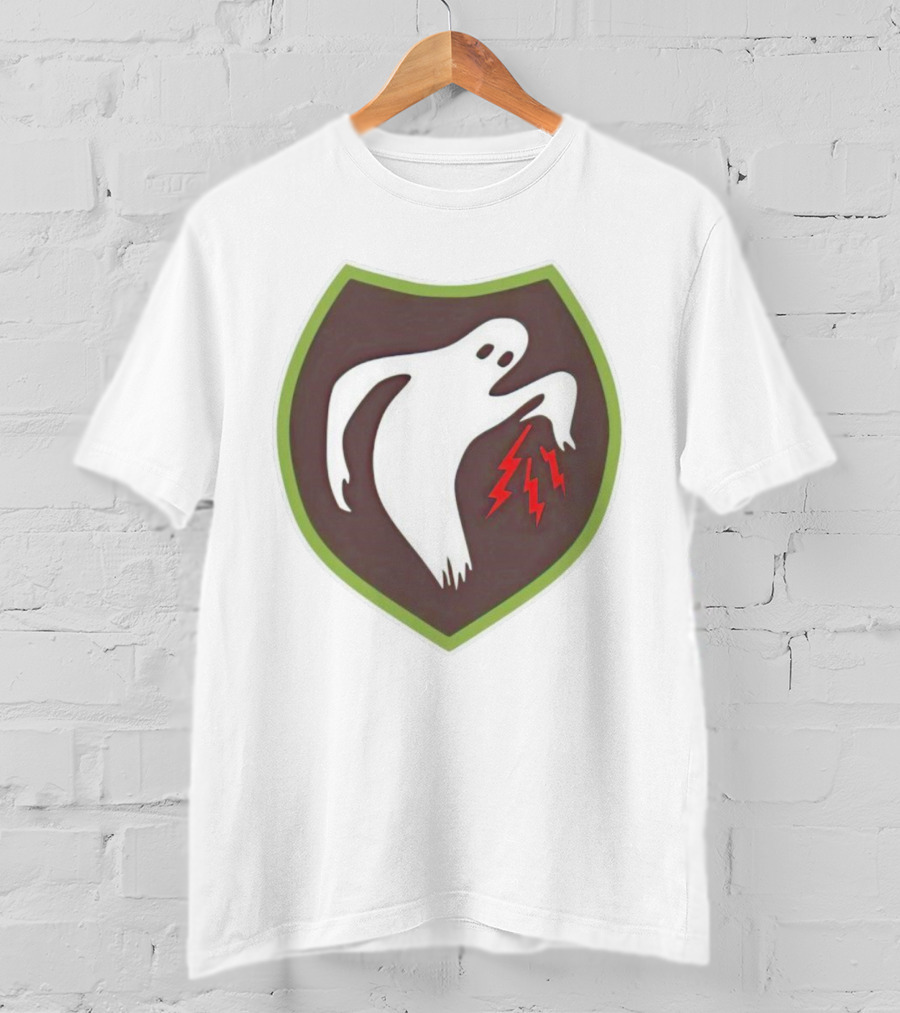 Ghost Army Shield Emblem With Lightning Bolts T-Shirt