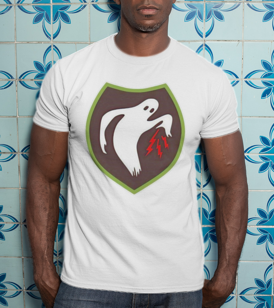Ghost Army Shield Emblem With Lightning Bolts T-Shirt