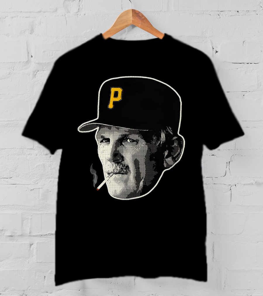 Jim Leyland Pittsburgh Pirates Manager Smoking Icon Baseball Cap T-Shirt