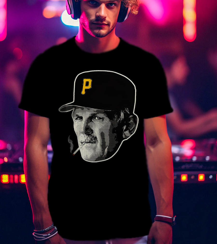 Jim Leyland Pittsburgh Pirates Manager Smoking Icon Baseball Cap T-Shirt