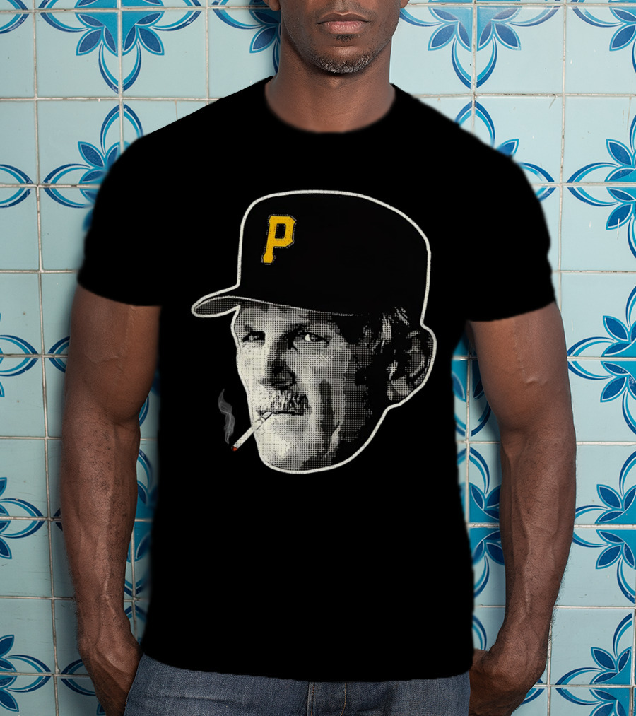Jim Leyland Pittsburgh Pirates Manager Smoking Icon Baseball Cap T-Shirt