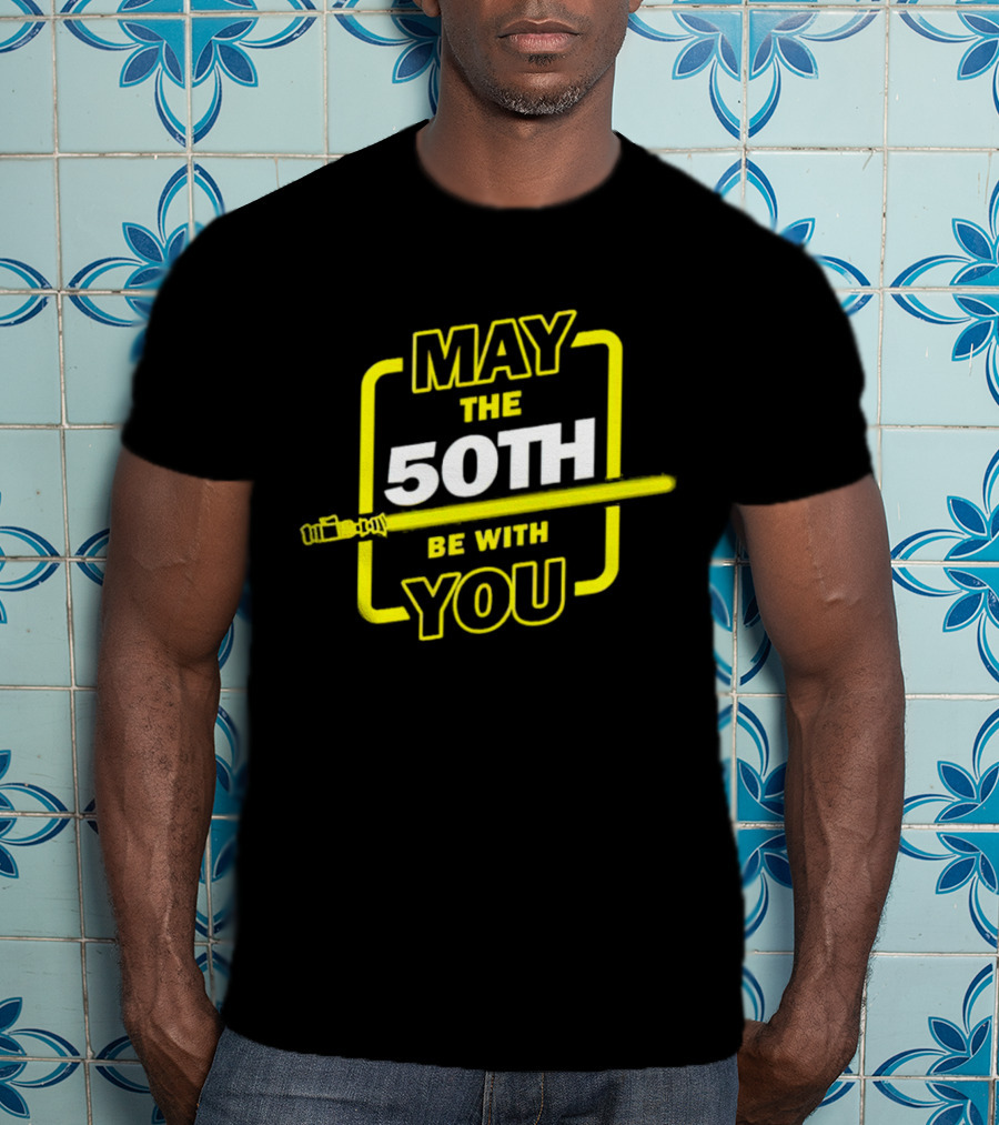 May The 50th Be With You Lightsaber T-Shirt