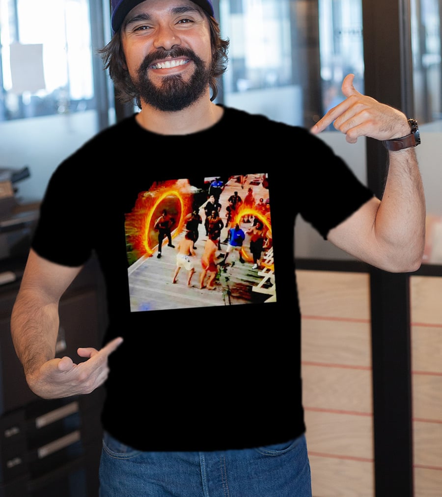 Montgomery Alabama Riverboat Fight Avengers Portal Scene Recreation T-Shirt