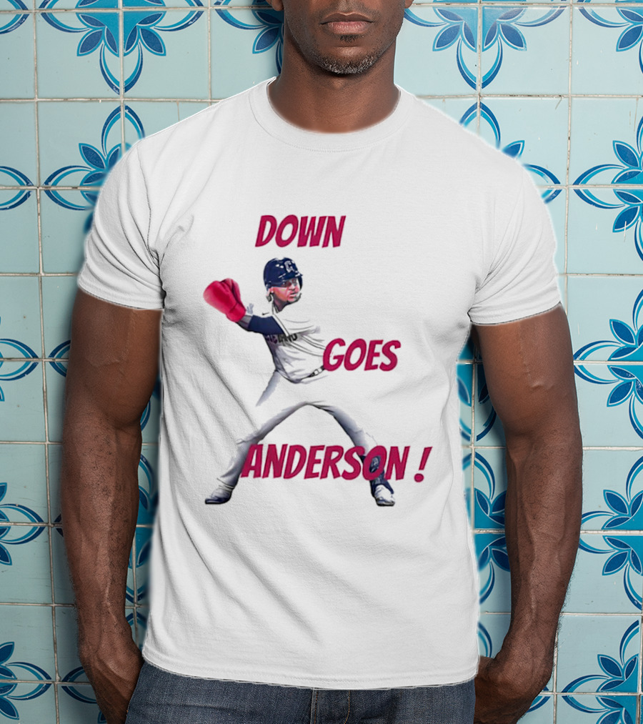Down Goes Anderson Jose Ramirez Baseball Punch T-Shirt