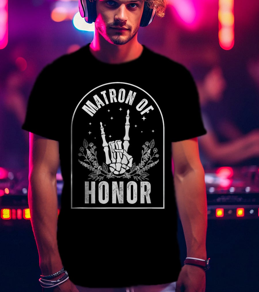 Matron Of Honor Simple Monochrome T-Shirt