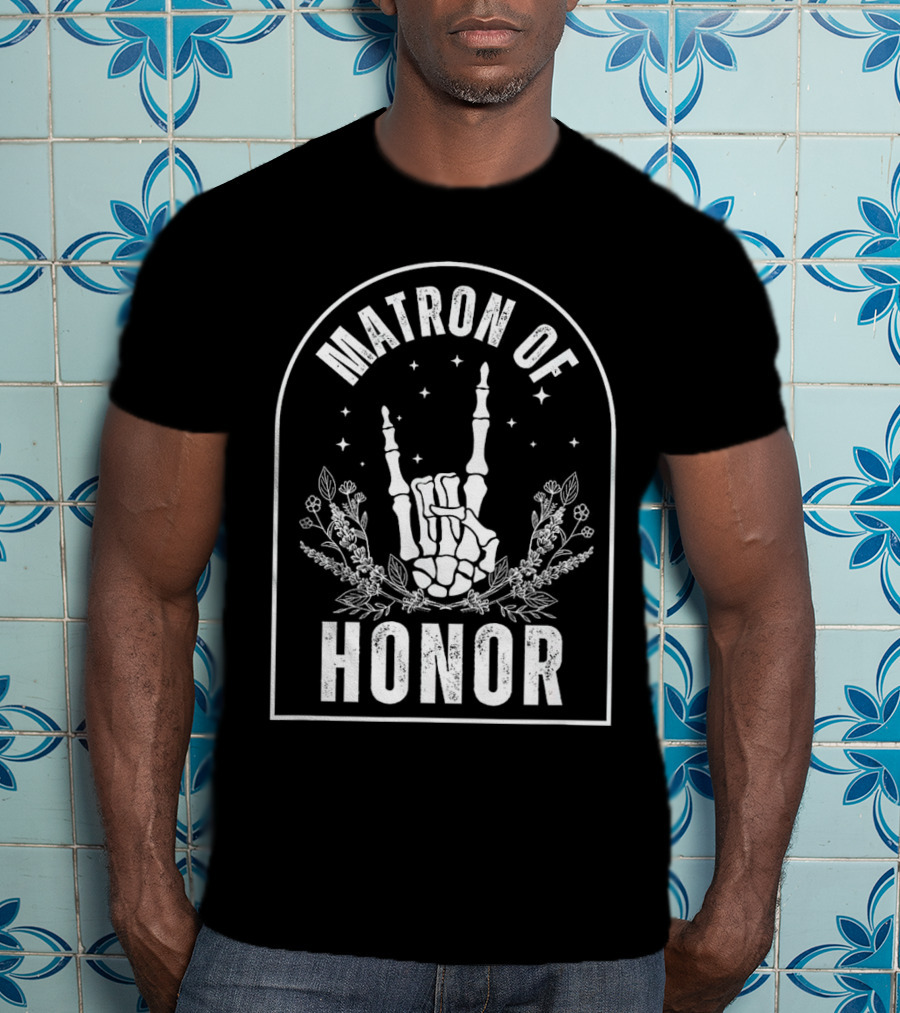 Matron Of Honor Simple Monochrome T-Shirt