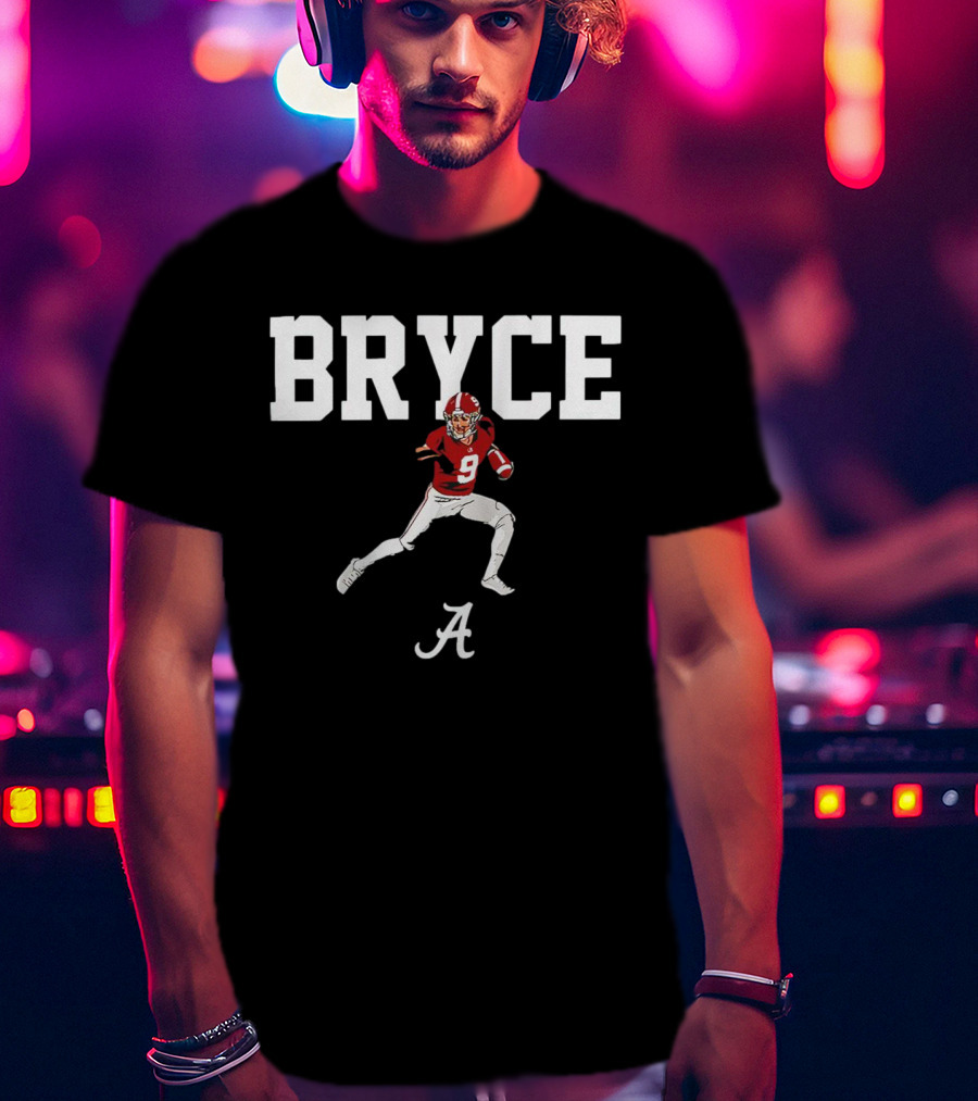Alabama #9 Bryce Young Football Pose T-Shirt