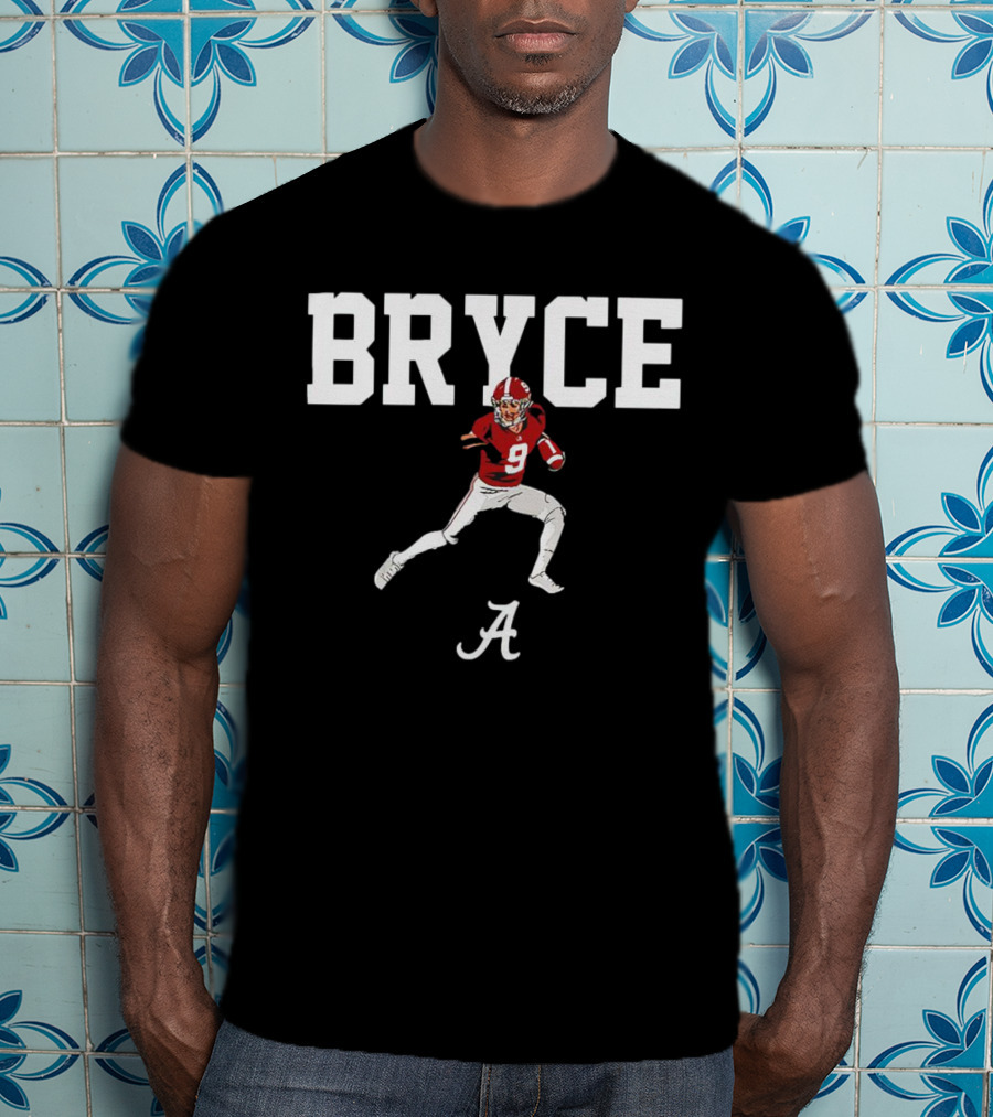 Alabama #9 Bryce Young Football Pose T-Shirt