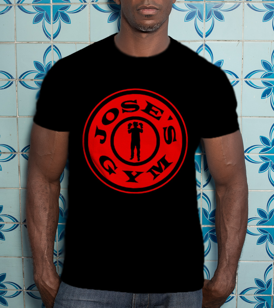 José Ramírez Jose's Gym Powerlifting Silhouette Emblem T-Shirt