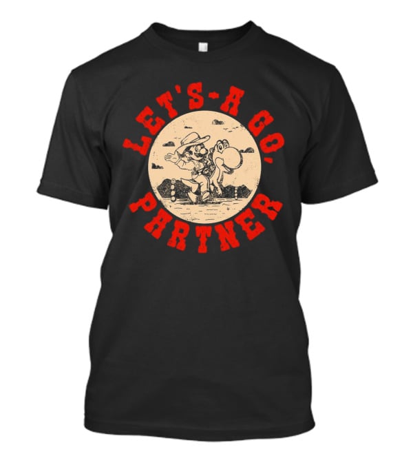 Let's-a Go Partner Mario And Yoshi Western Adventure T-Shirt