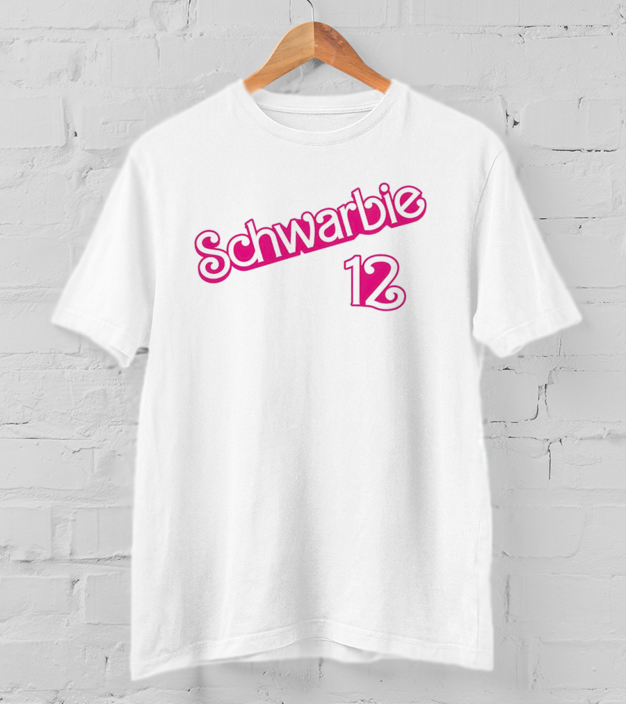 Schwarbie 12 Retro Style Typography T-Shirt