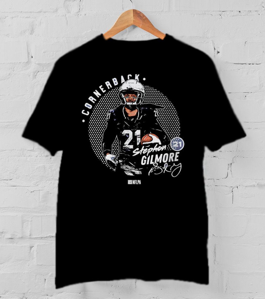 Cornerback Stephon Gilmore 21 NFLPA Dallas Cowboys Signature T-Shirt