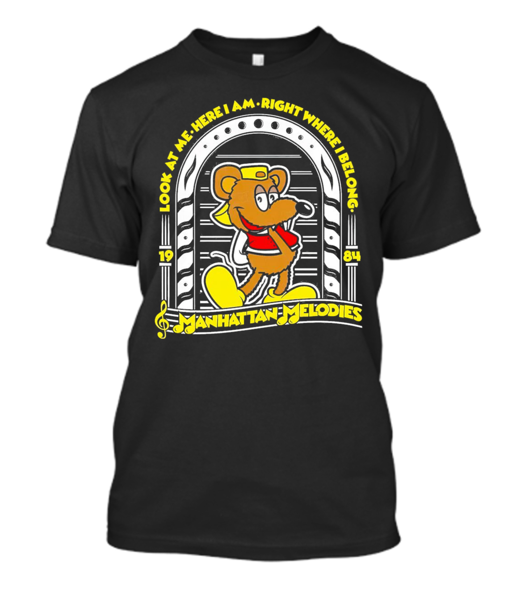 Rizzo Manhattan Melodies Look At Me Here I Am Right Where I Belong 1984 T-Shirt