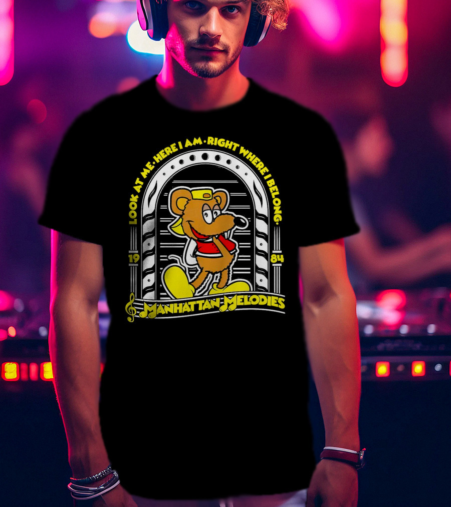 Rizzo Manhattan Melodies Look At Me Here I Am Right Where I Belong 1984 T-Shirt