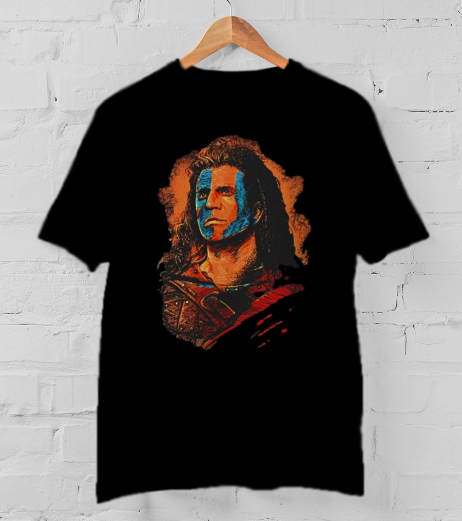 Braveheart William Wallace Scottish Warrior Face Paint T-Shirt