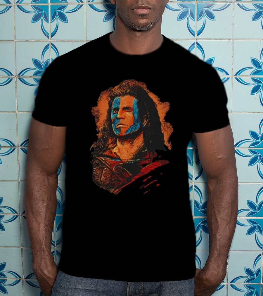 Braveheart William Wallace Scottish Warrior Face Paint T-Shirt