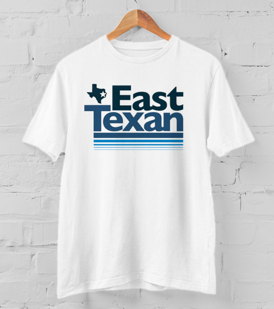 East Texan With Texas Map And Stripes T-Shirt