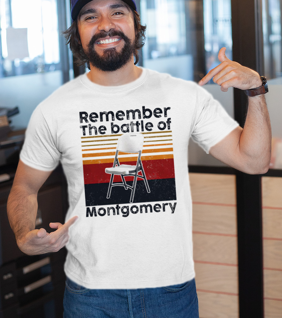 Remember The Battle Of Montgomery Vintage Chair Retro Lines T-Shirt