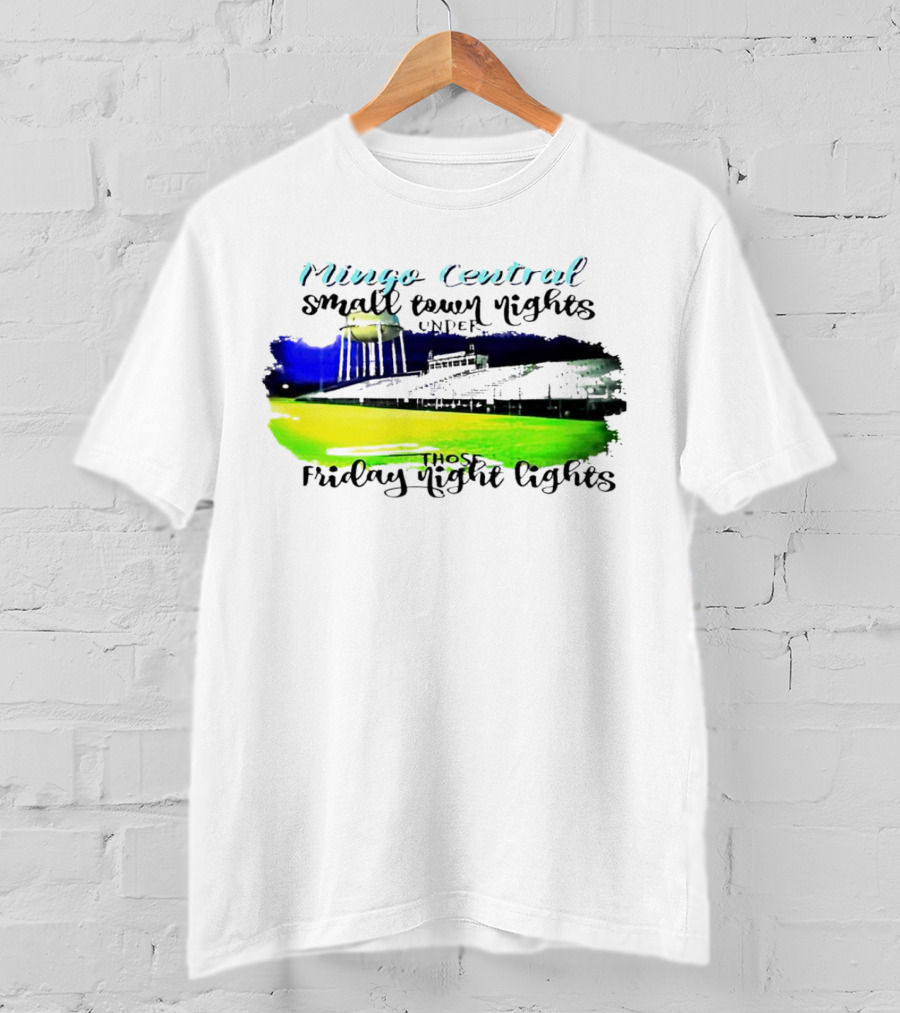 Mingo Central Small Town Nights Under Those Friday Night Lights Stadium Scene T-Shirt